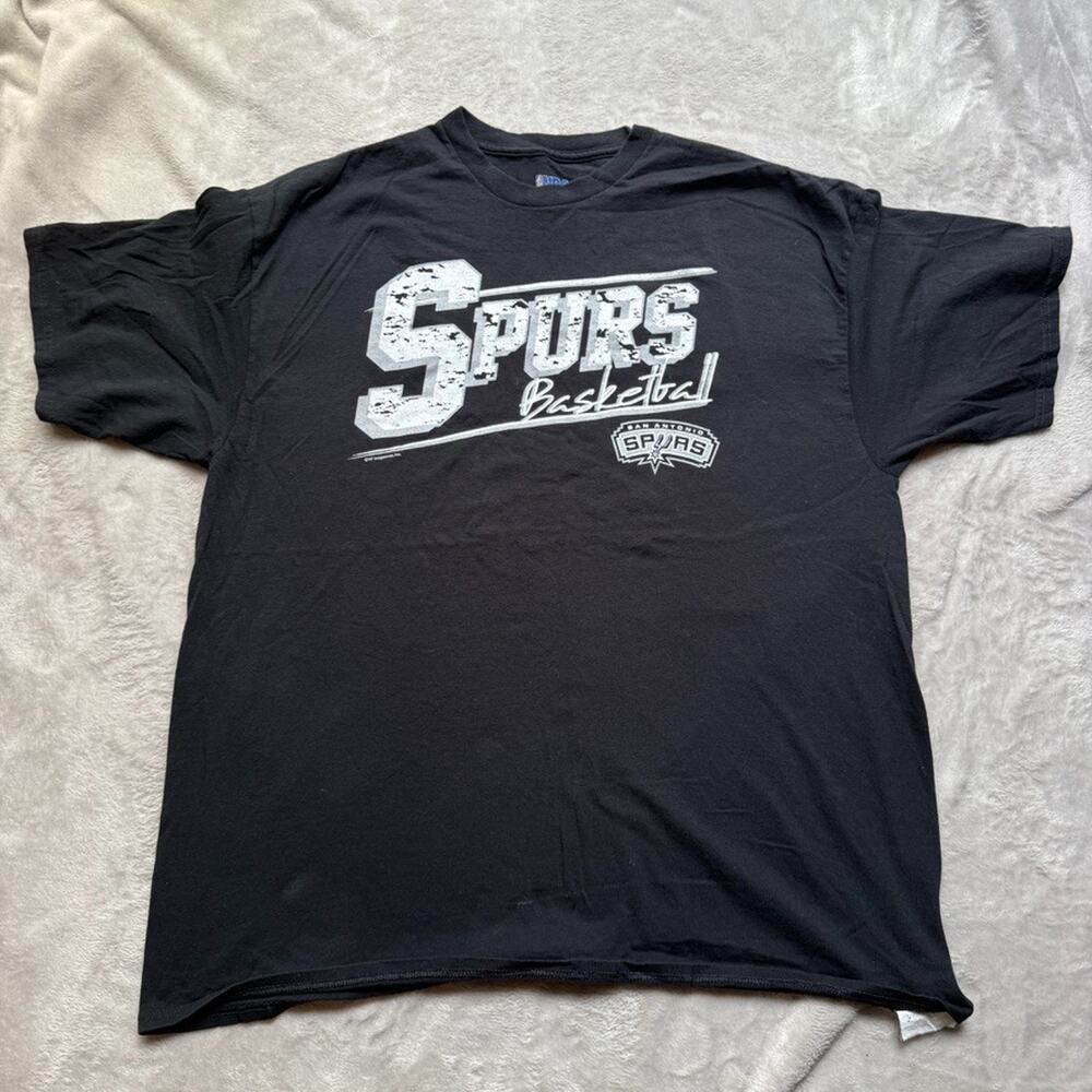 San Antonio Spurs Shirt Mens 2XL Black NBA Basketball Short Sleeve Fan Tee